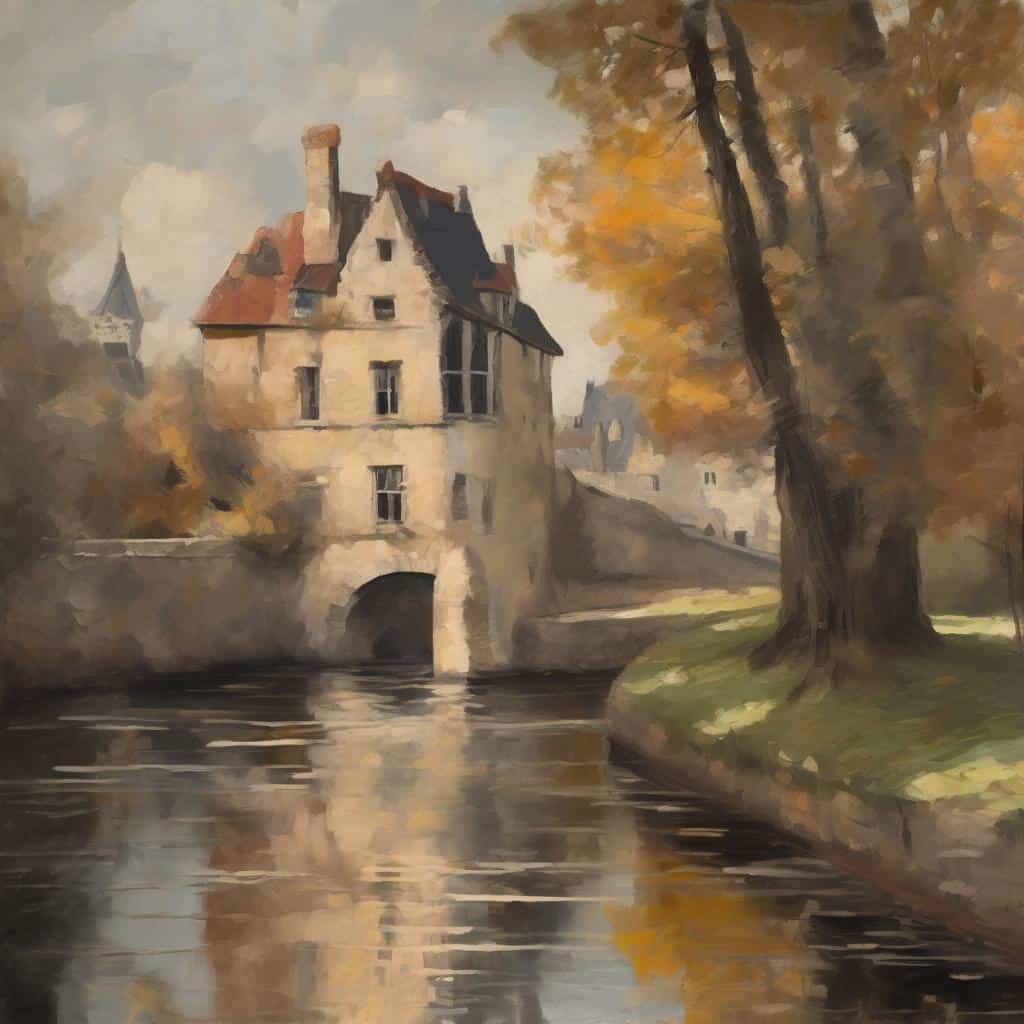 Ανθρώπινη μορφή και τοπίο σε πίνακα του Λουίτζιος Λουάρ, Γάλλος ζωγράφος της πόλης του φωτός, με έμφ.