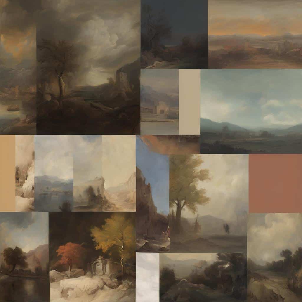 Ζωγραφιές μεγάλων δημιουργών με έμφαση στην ιστορία της τέχνης και τον ρομαντισμό.